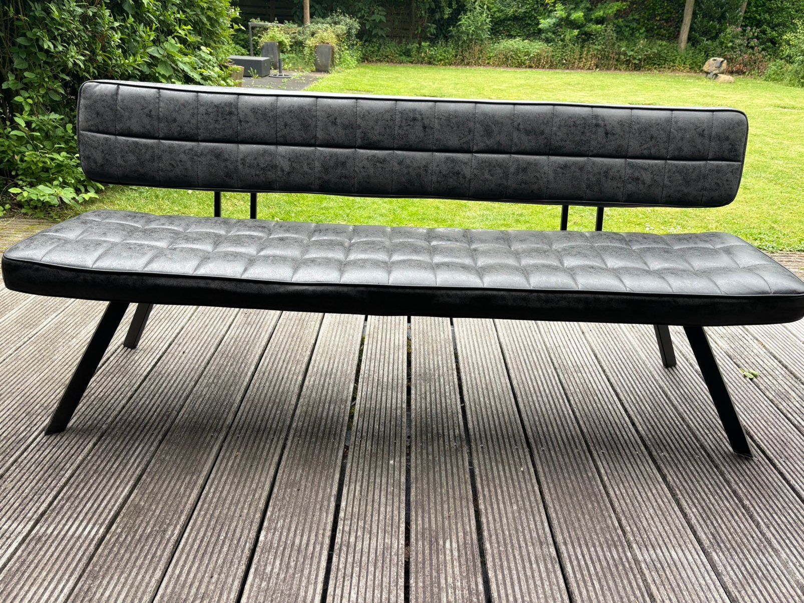 Eettafel bank 180 cm, Ophalen of Verzenden, Gebruikt, Metaal