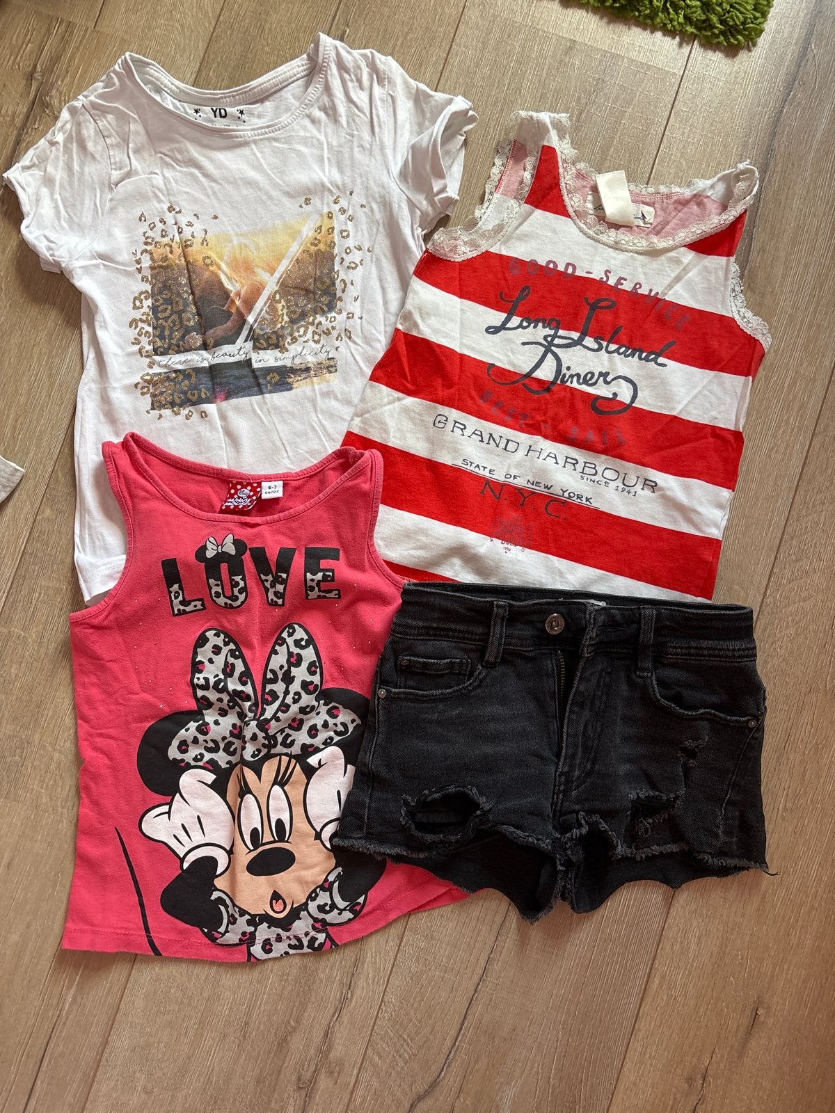 Zomerkleding pakket: shirts en korte broek maat 122/128, Ophalen of Verzenden, Gebruikt, Meisje, Setje