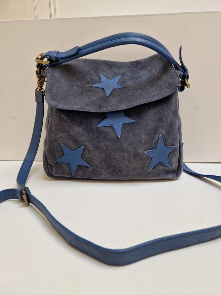 Fabienne Chapot tas met sterren - kort en lang hengsel, Ophalen of Verzenden, Gebruikt, Blauw, Schoudertasje