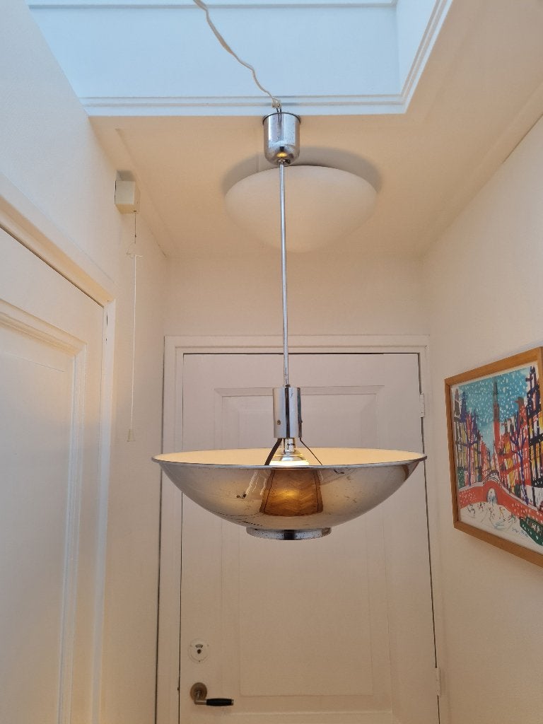 Bauhaus hanglamp Philips Wx50 Louis Kalff, jaren 30, Ophalen, Bauhaus, E27 (groot), Zo goed als nieuw