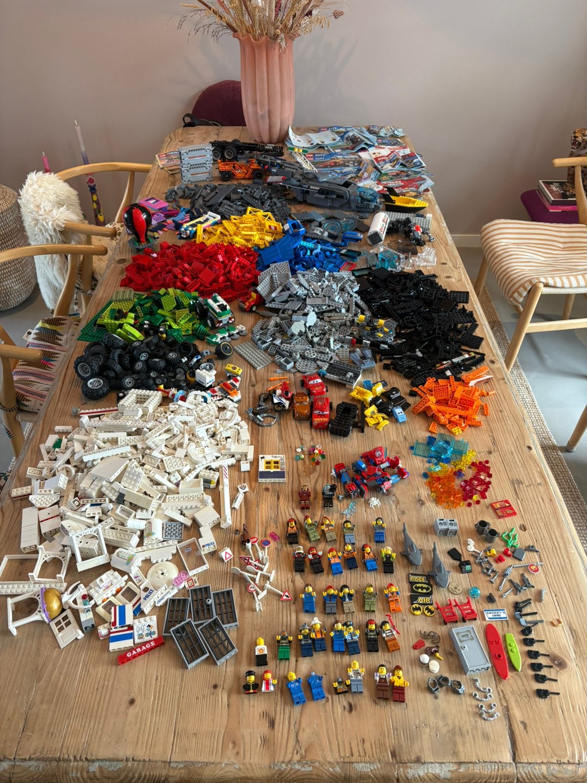 Grote LEGO-partij met veel minifiguren, voertuigen, Ophalen of Verzenden, Gebruikt