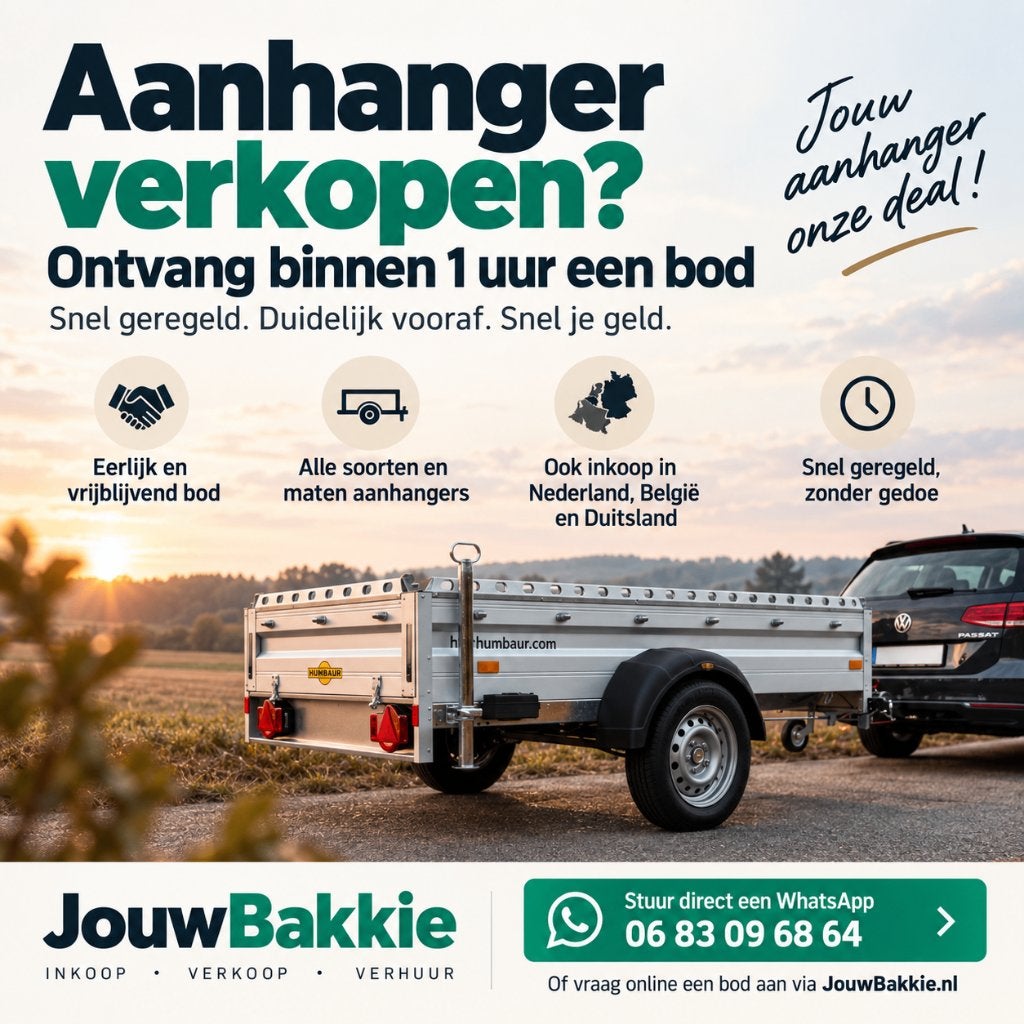Aanhanger verkopen? Ontvang binnen 1 uur een bod., Ophalen, Zo goed als nieuw