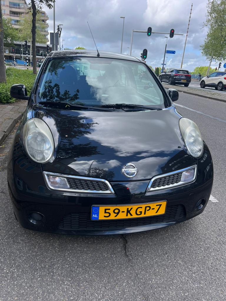 Nissan Micra 1.2 59KW 3DR AUT 2009 Zwart, Auto's, Nissan, 966 kg, 4 cilinders, Zwart, Origineel Nederlands