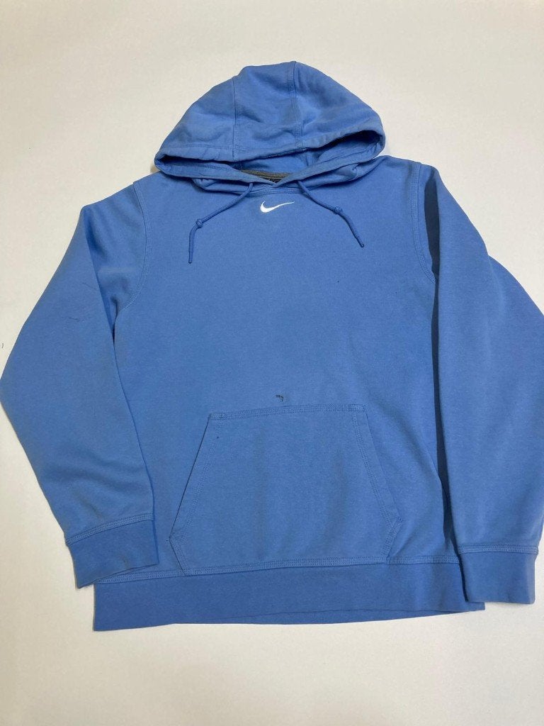 Y2K 2000s Nike Vintage Hoodie- Blauw - Middle swoosh - M, Nike, Ophalen of Verzenden, Zo goed als nieuw, Maat 48/50 (M)
