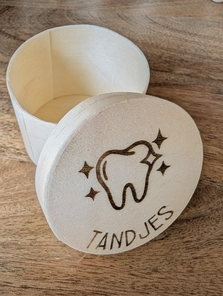 Houten doosje melktanden bewaren, Ophalen of Verzenden, Nieuw