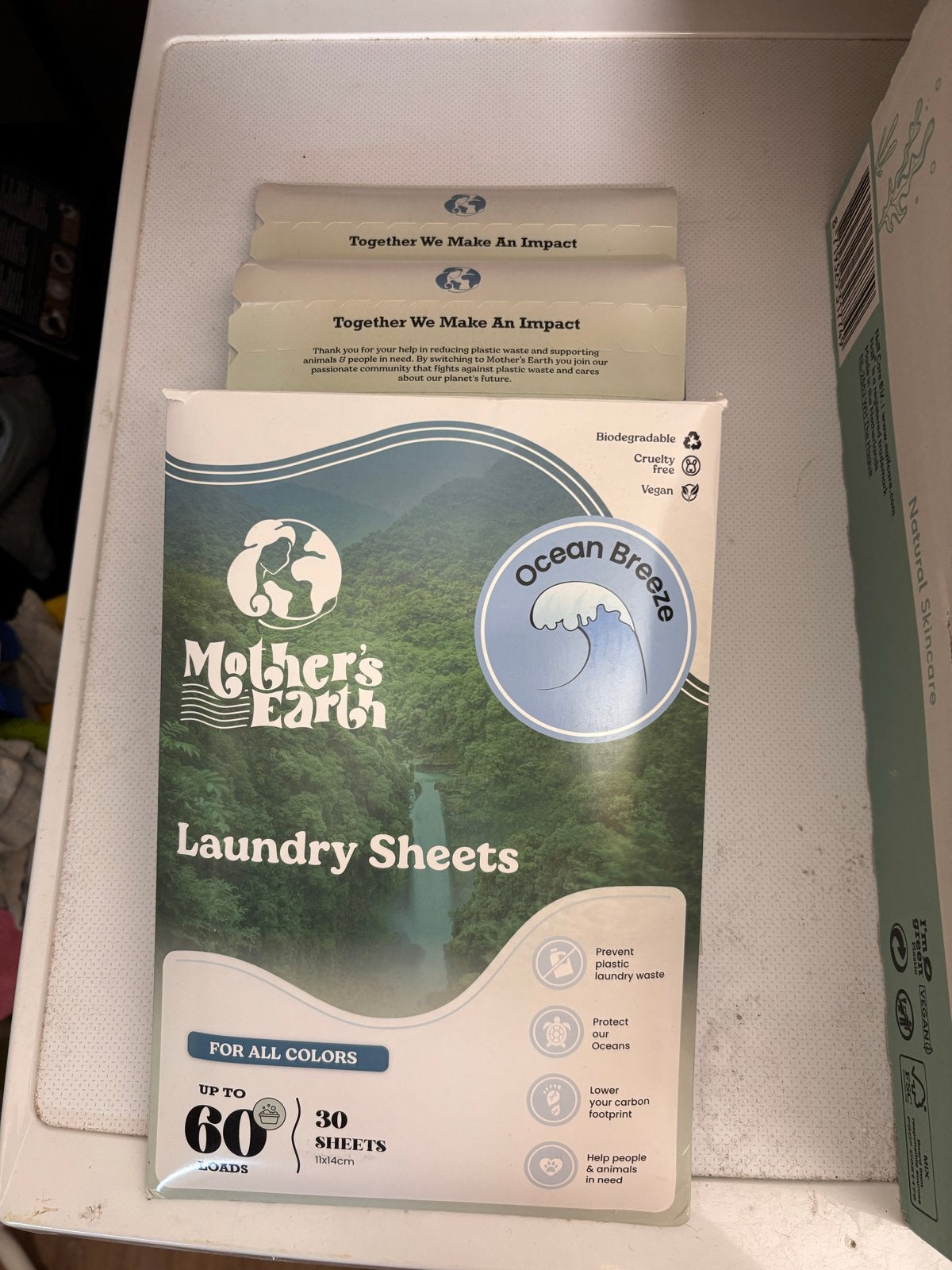Mother's Earth Laundry Sheets - Ocean Breeze (30 stuks), Ophalen of Verzenden, Schoonmaakmiddel