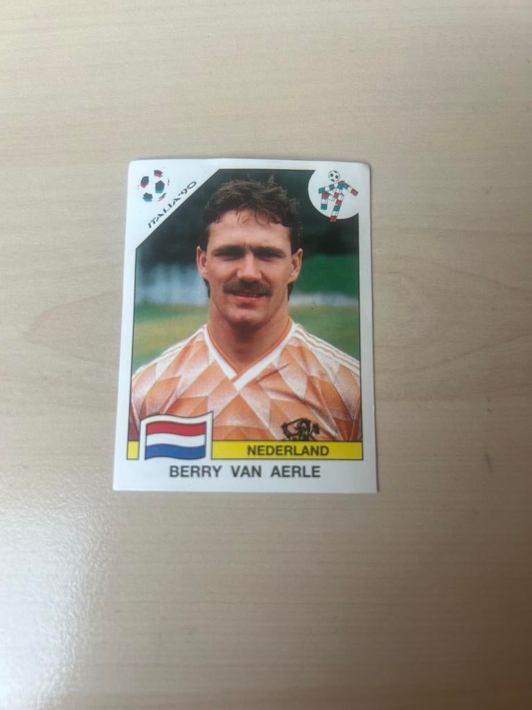 Panini Italia '90 Plaatje Berry van Aerle Nederland, Ophalen of Verzenden, Zo goed als nieuw, Sticker