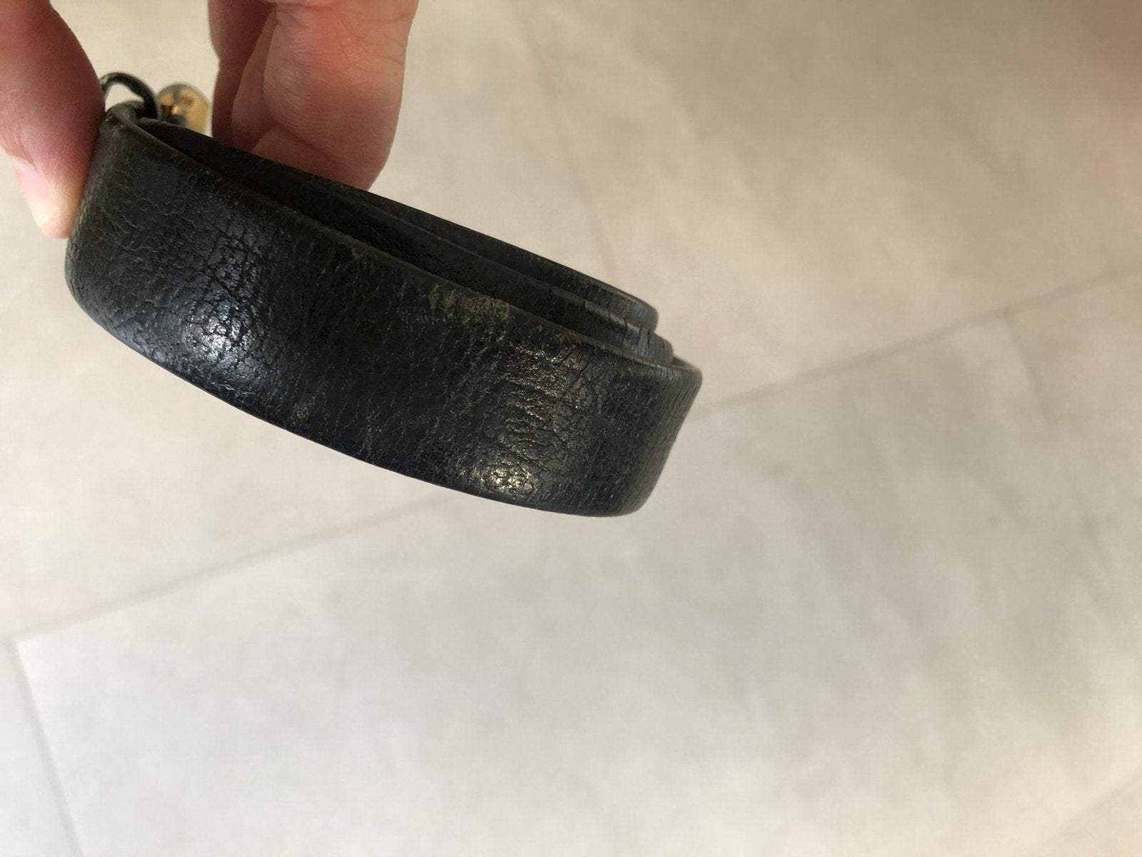 L'Aiglon Leren Riem Zwart met Gouden Gesp 110cm, Minder dan 3 cm, 100 cm of meer, Heupriem, Ophalen of Verzenden