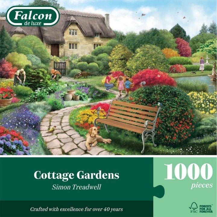 Falcon de Luxe - Cottage Gardens - 1000 stukjes, Ophalen of Verzenden, 500 t/m 1500 stukjes, Nieuw, Legpuzzel