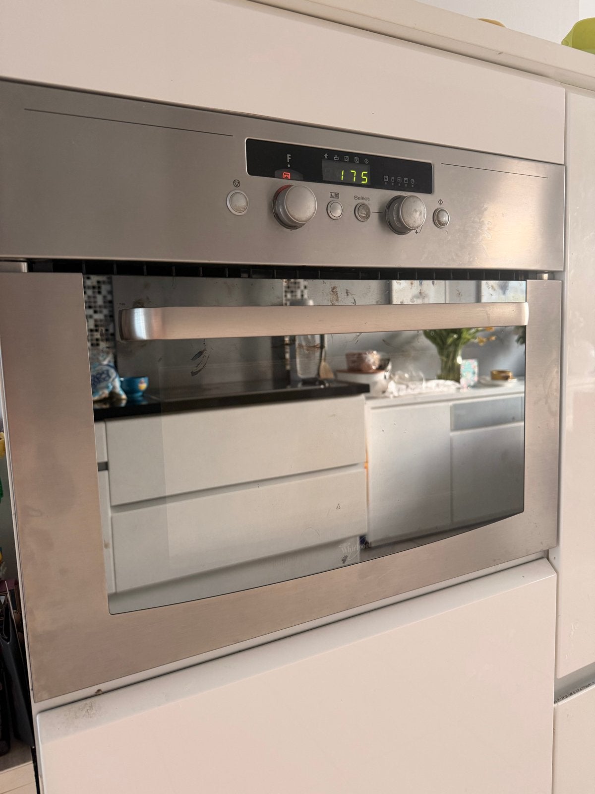 Whirlpool AMM 520/IX Inbouw Combimagnetron, Witgoed en Apparatuur, Magnetrons, Ophalen, Combimagnetron, Gebruikt, Grill