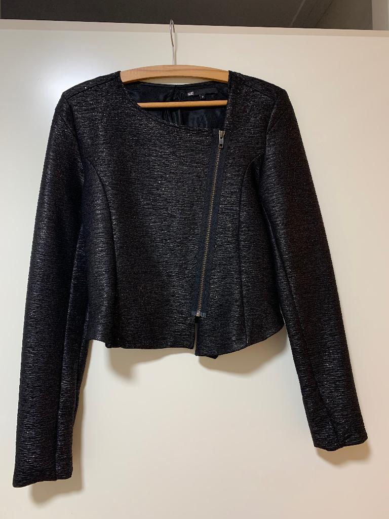 Kort zwart-goudkleurig blazer jasje maat 38, Maat 38/40 (M), WE, Zwart, Ophalen of Verzenden
