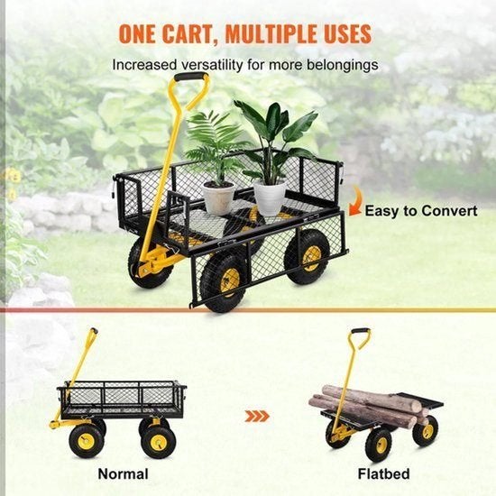 Tuinwagen - Tuinkar - Strandkar - Bolderkar - Transportkar -, Corvance B.V., Verzenden, Nieuw, Corvancebol@gmail.com