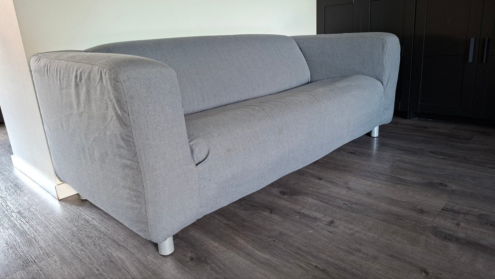 Ikea bankje Grijs 180cm, Ophalen, Eenpersoons, 190 cm of minder, Zo goed als nieuw