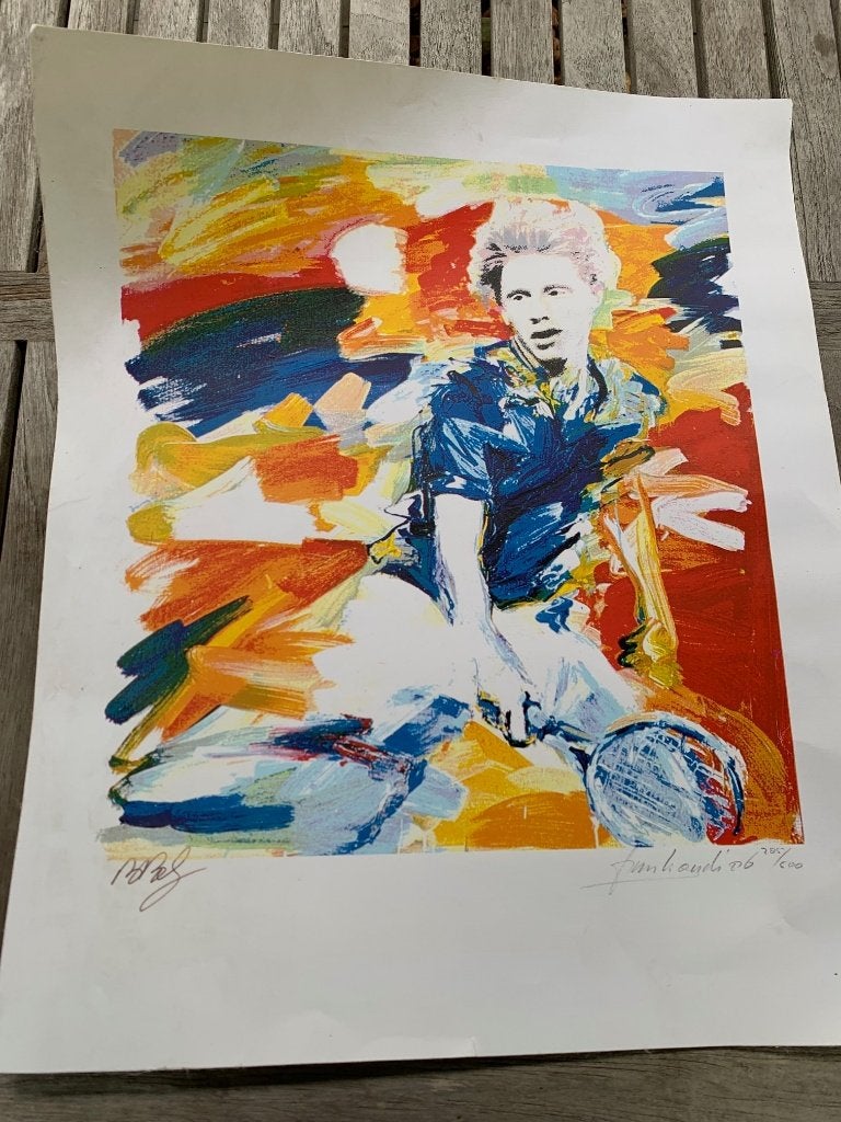 Frank Gude Litho Boris Becker nummer 285 van 500 Vinted, Gelimiteerde oplage, Ophalen of Verzenden, Sport, Lithografie