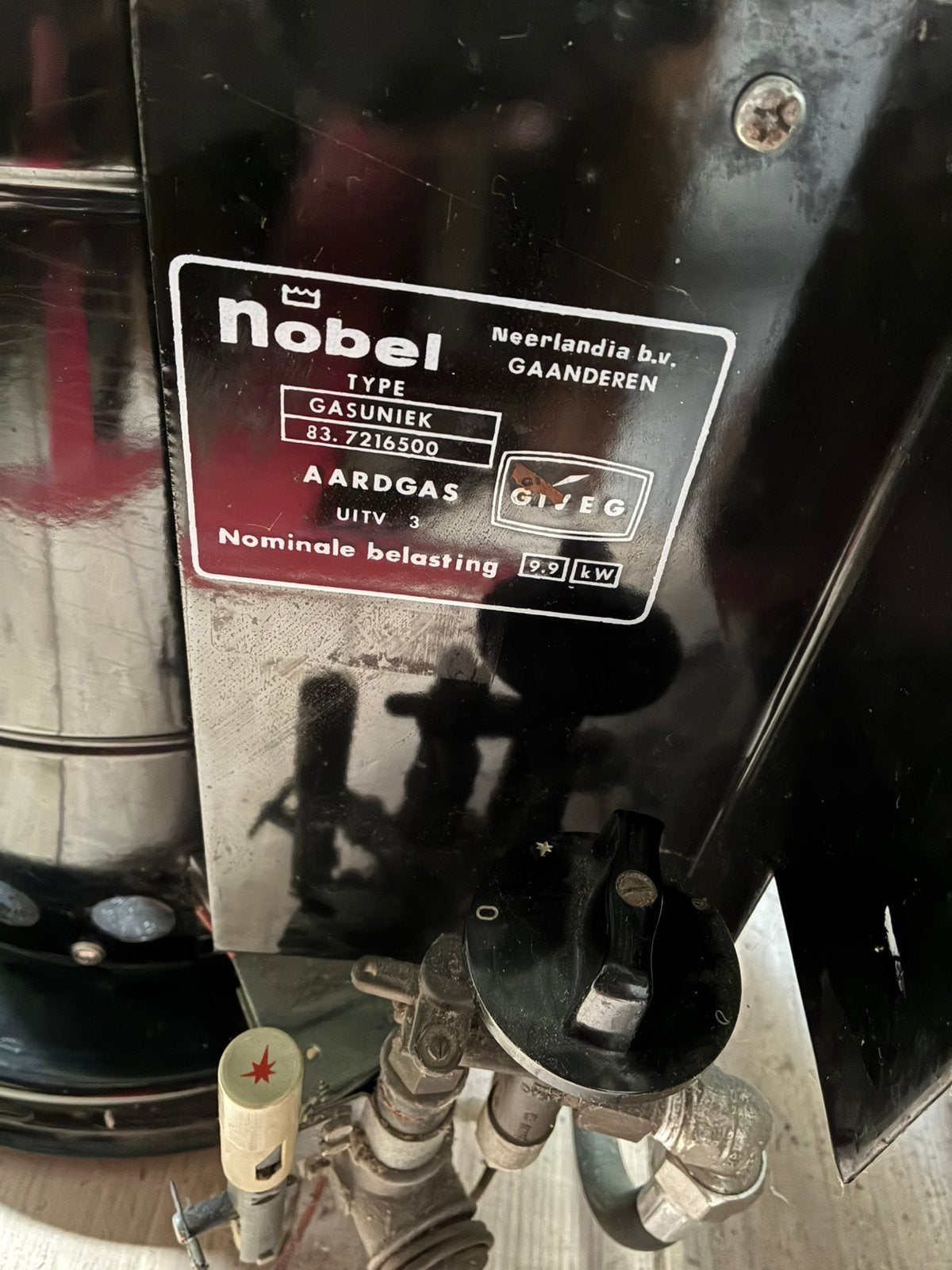 Nobel gaskachel klassiek, Huis en Inrichting, Kachels, Ophalen, Gebruikt, Gas, Vrijstaand