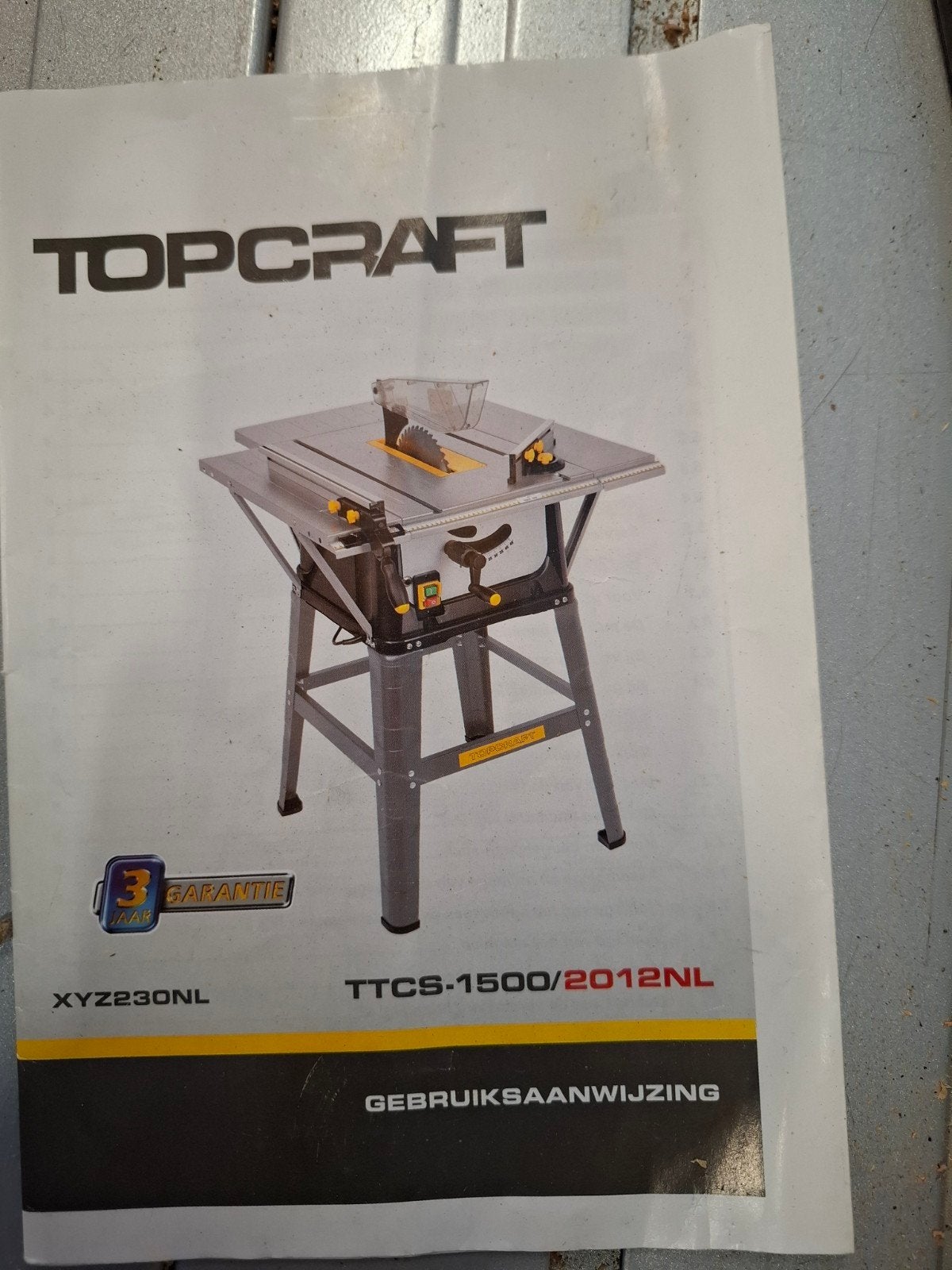 Topcraft Tafelzaag TTCS-1500/2012NL - 1500W, Ophalen, Gebruikt, Cirkelzaag, Topcraft