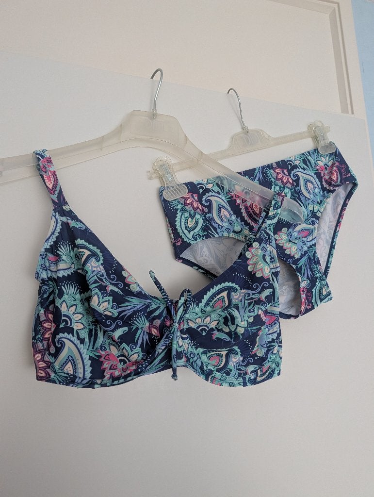 Bikini set minimizer Bonprix - maat 80F en 40, Bonprix, Blauw, Ophalen of Verzenden, Zo goed als nieuw