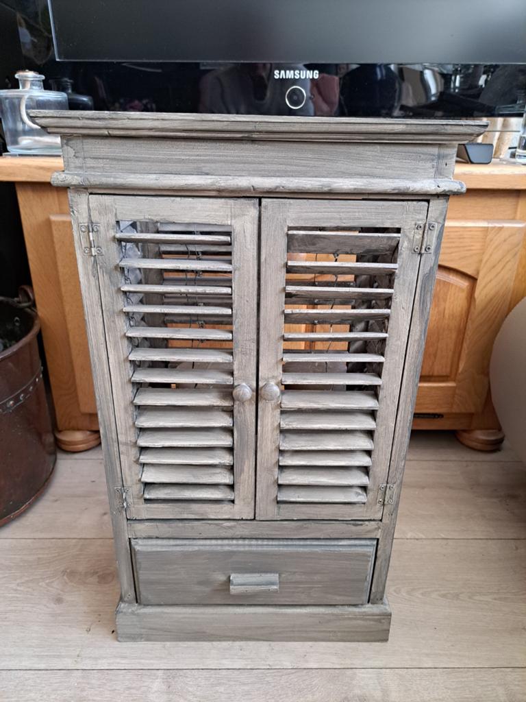 Mooie super grote houten windlicht zgan, Ophalen, Zo goed als nieuw