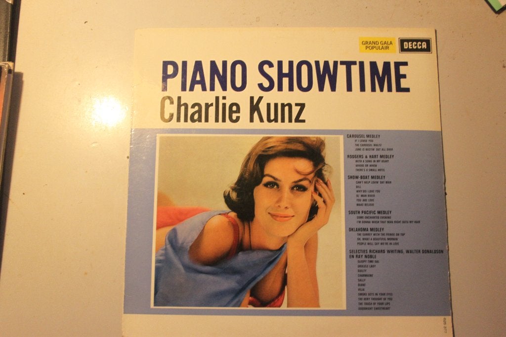 501a - lp - charlie kunz - piano showtime, Ophalen of Verzenden, Gebruikt, 12 inch