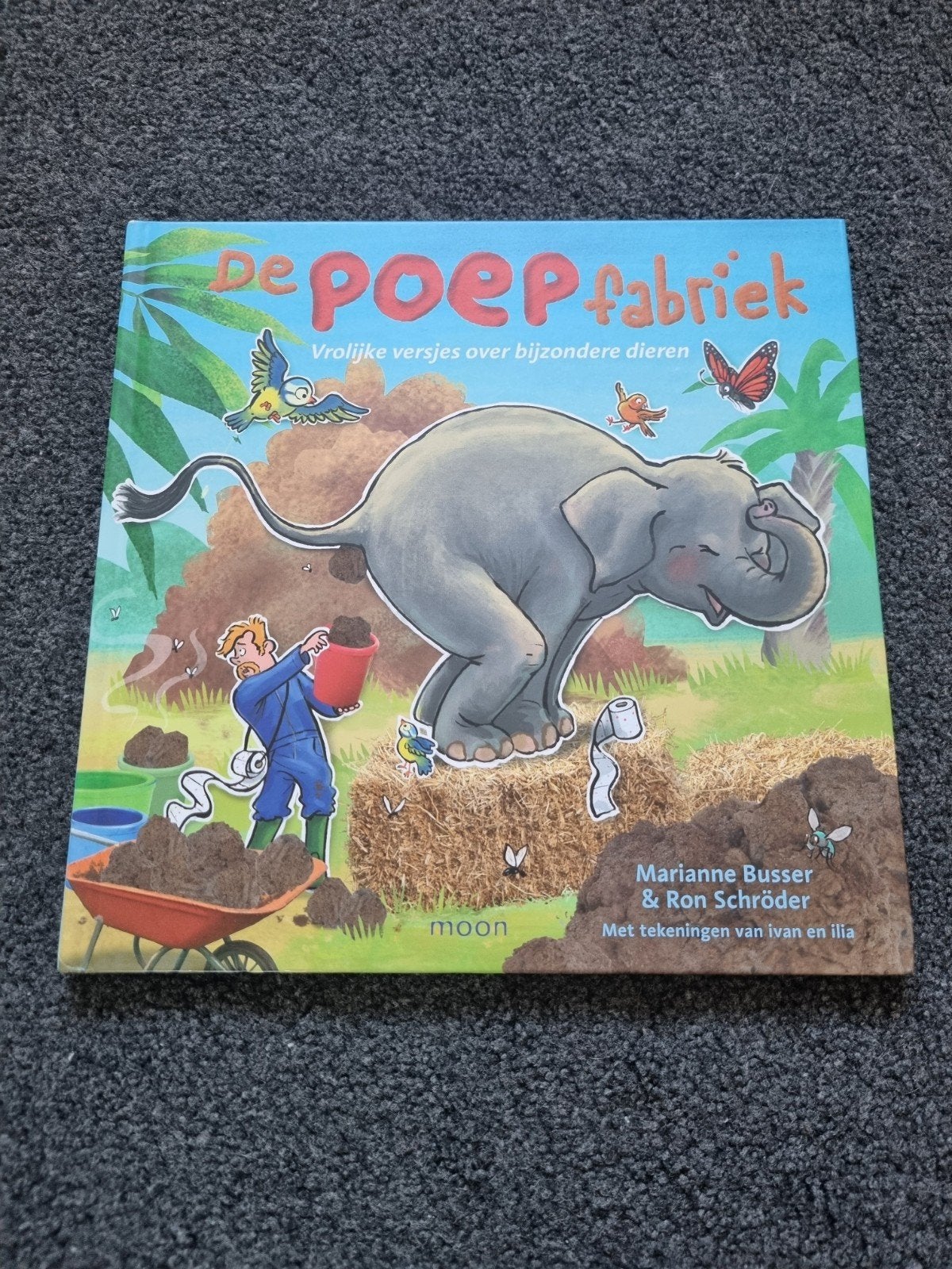 kinderboek De Poepfabriek, Boeken, Ophalen of Verzenden, Zo goed als nieuw, Fictie algemeen