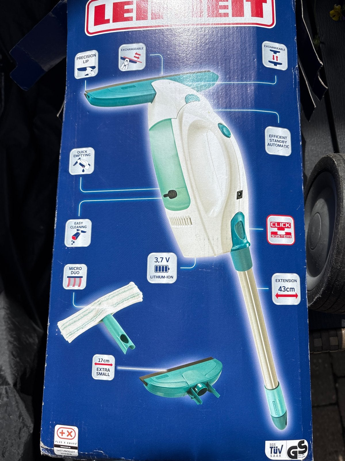 Leifheit Raamwisser Set - Elektrisch & Compact, Huis en Inrichting, Schoonmaakartikelen, Ophalen of Verzenden, Raamwisser of Trekker