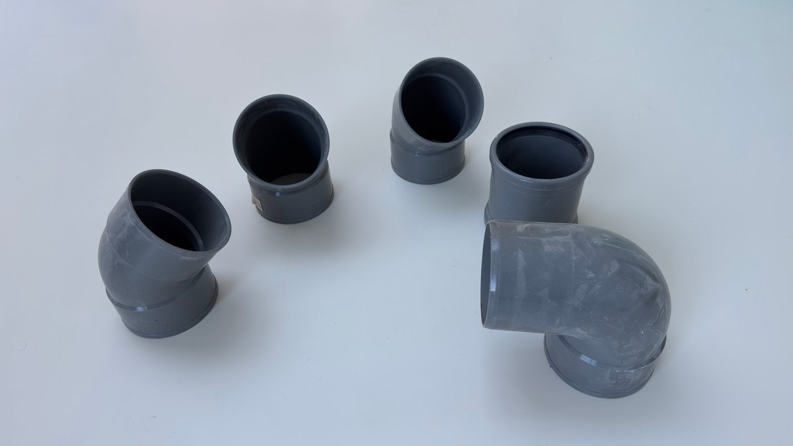 Gratis Riolering PVC 110mm: Schuifmof en Bochten, Ophalen, Bochten, Pvc, Nieuw