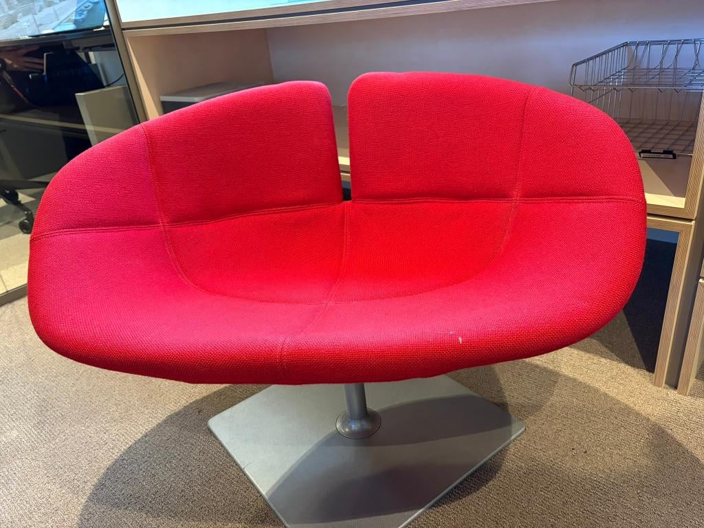 Rode Swivel Lounge Chair Fjord by Patricia Urquiola Moroso, Ophalen, Gebruikt, Minder dan 75 cm, Stof