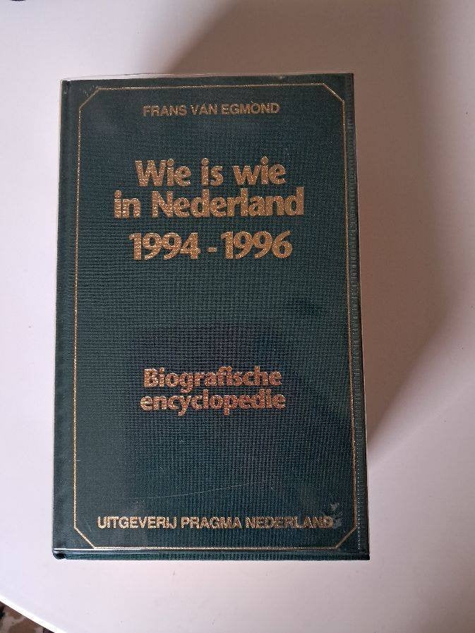 Wie is wie in Nederland 1994-1996. Frans van Egmond nieuw, Boeken, Ophalen of Verzenden, Nieuw