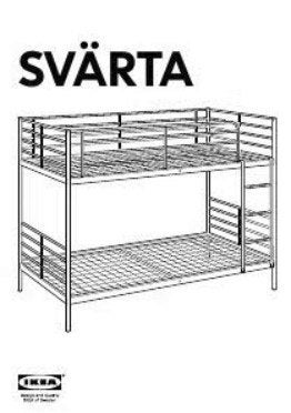 Ikea hoogslaper Svarta 3 bedden, Huis en Inrichting, Ophalen, Gebruikt, 90 cm, Zwart