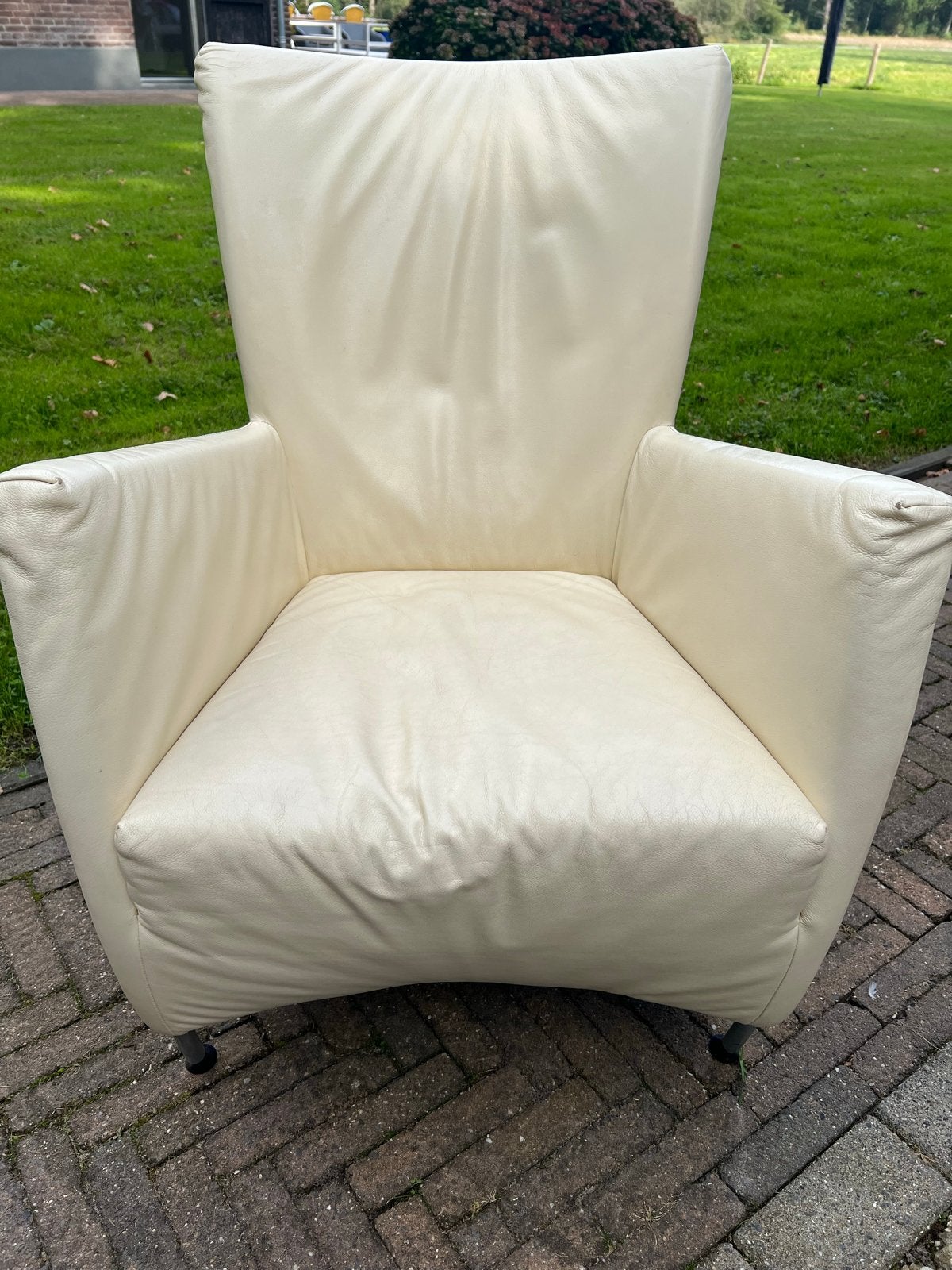Montis Windy Leren fauteuil - Crème/Wit, Ophalen, Gebruikt, Wit, Leer