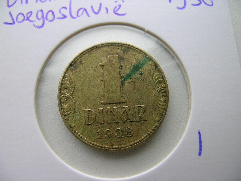 Dinar 1938 Joegoslavie, Ophalen of Verzenden, Joegoslavië, Losse munt