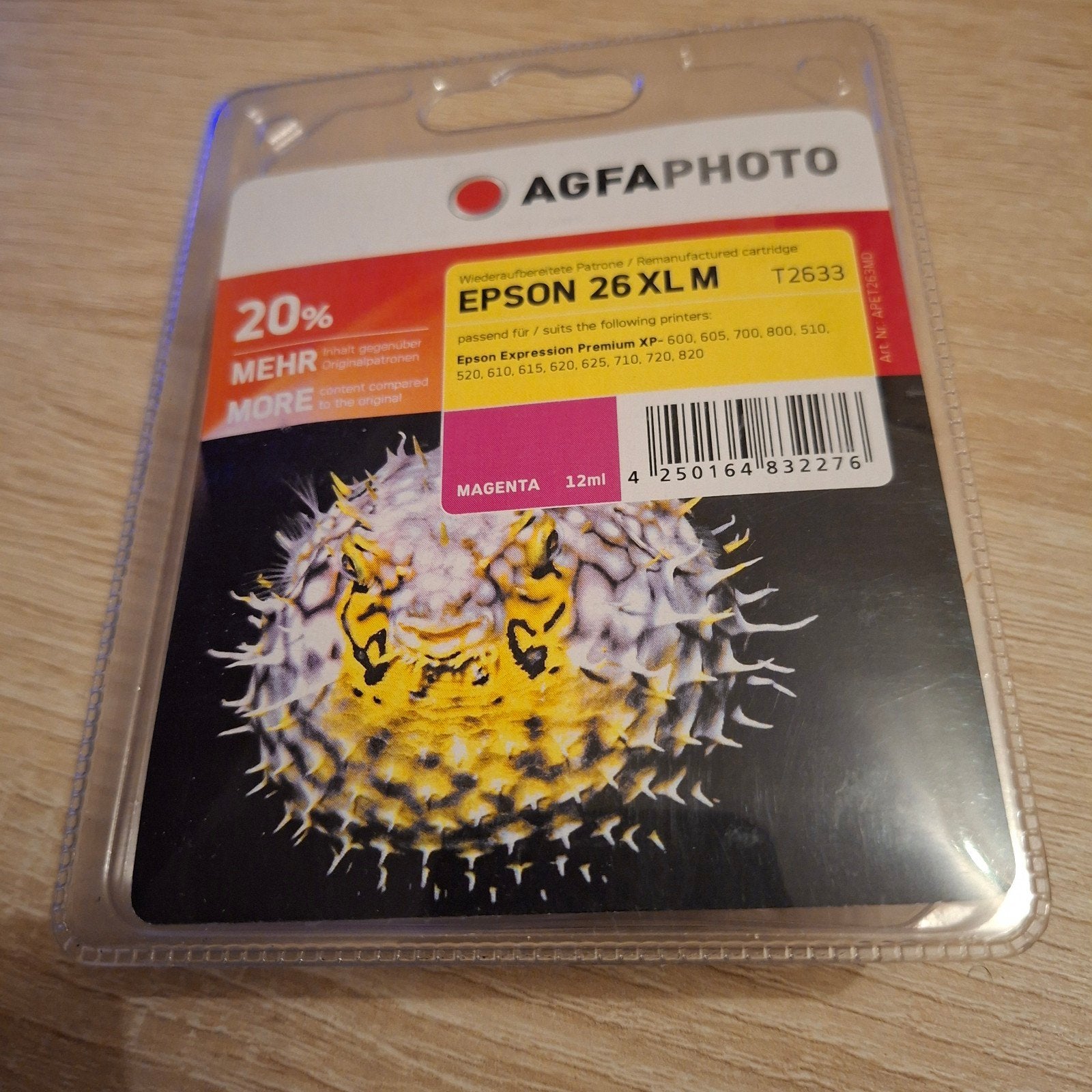 AGFAPHOTO Epson 26 XL M Magenta Inktcartridge, Ophalen, Nieuw, Cartridge, AGFAPHOTO