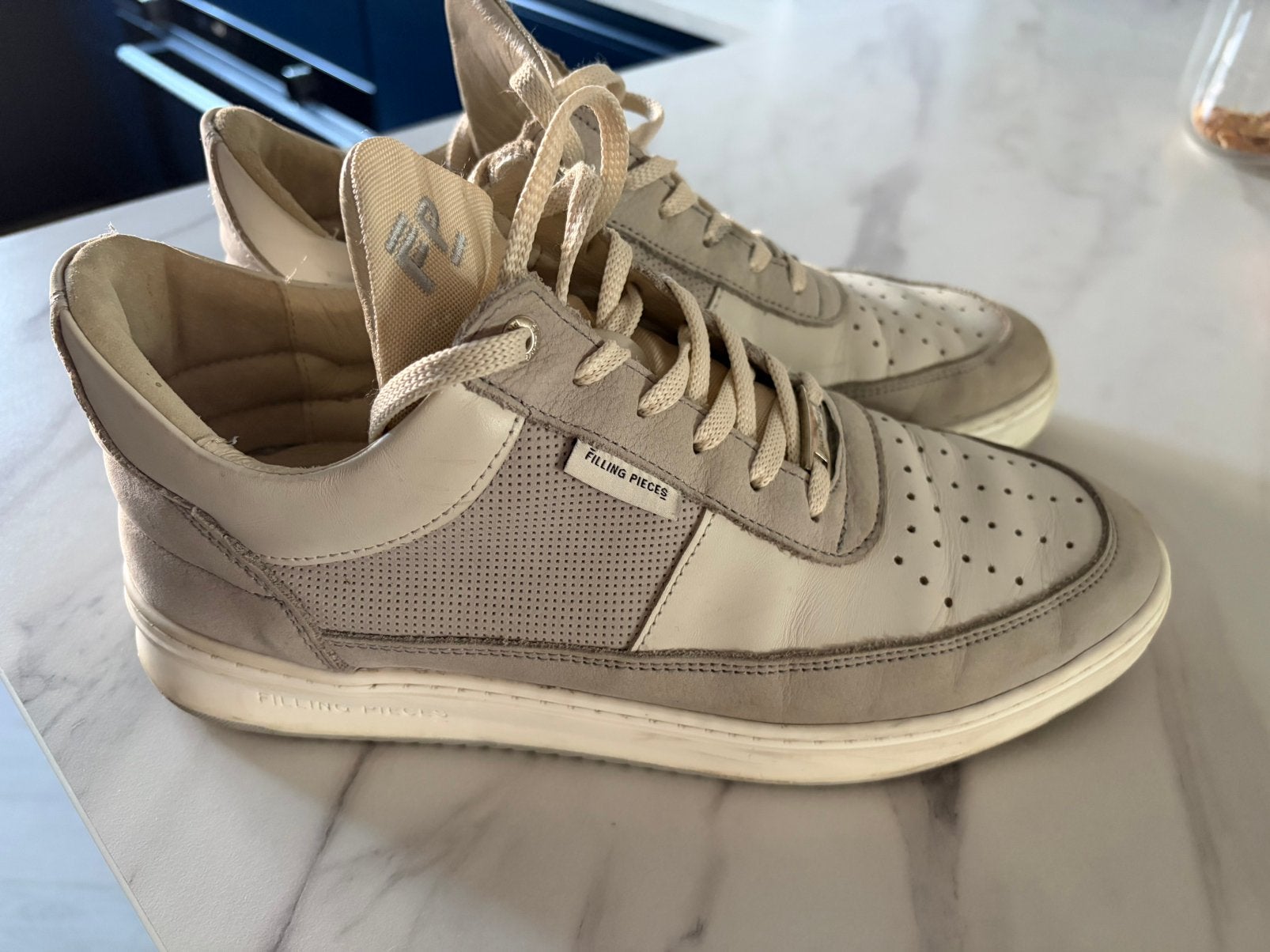 Filling Pieces Low Top Sneakers - Maat 43, Wit, Ophalen of Verzenden, Sneakers of Gympen, Gedragen