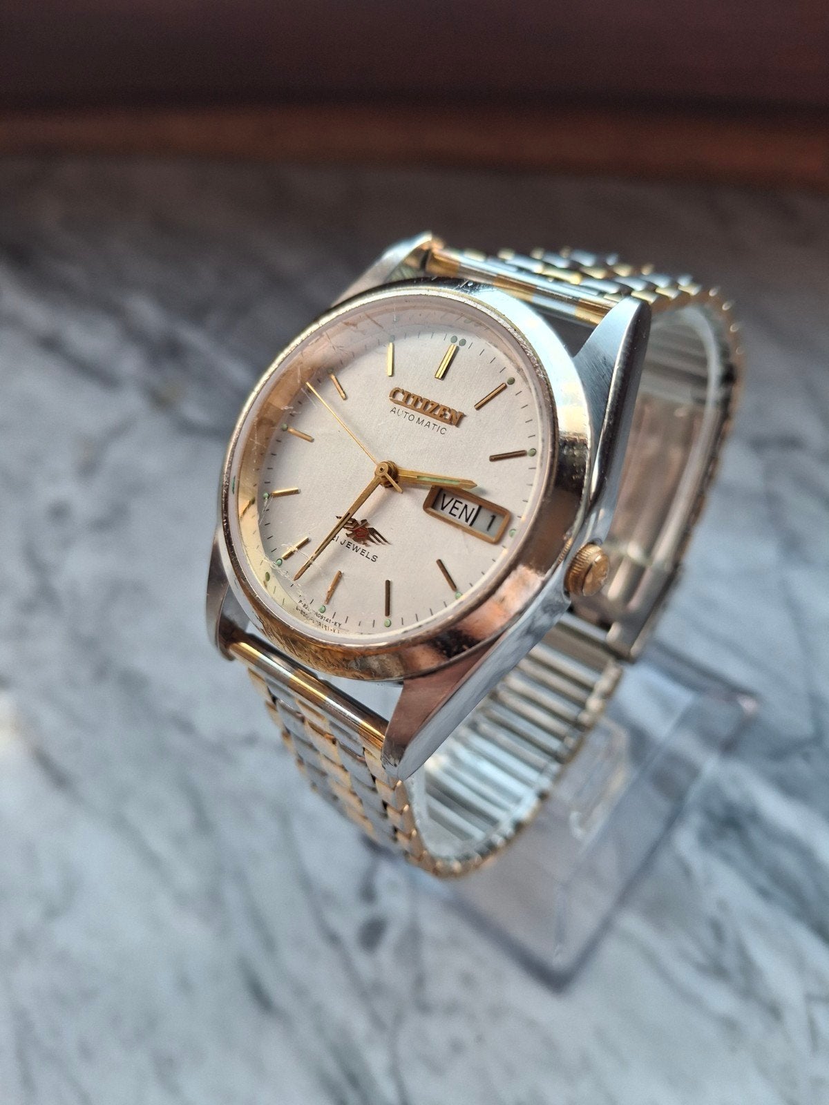 Vintage Citizen Automatic 21 Jewels Day-Date – Japan, Verzenden, Gebruikt
