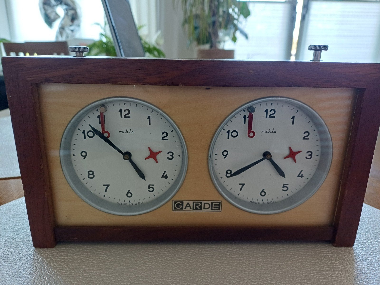 Vintage Garde schaakklok - Made in GDR, Ophalen of Verzenden