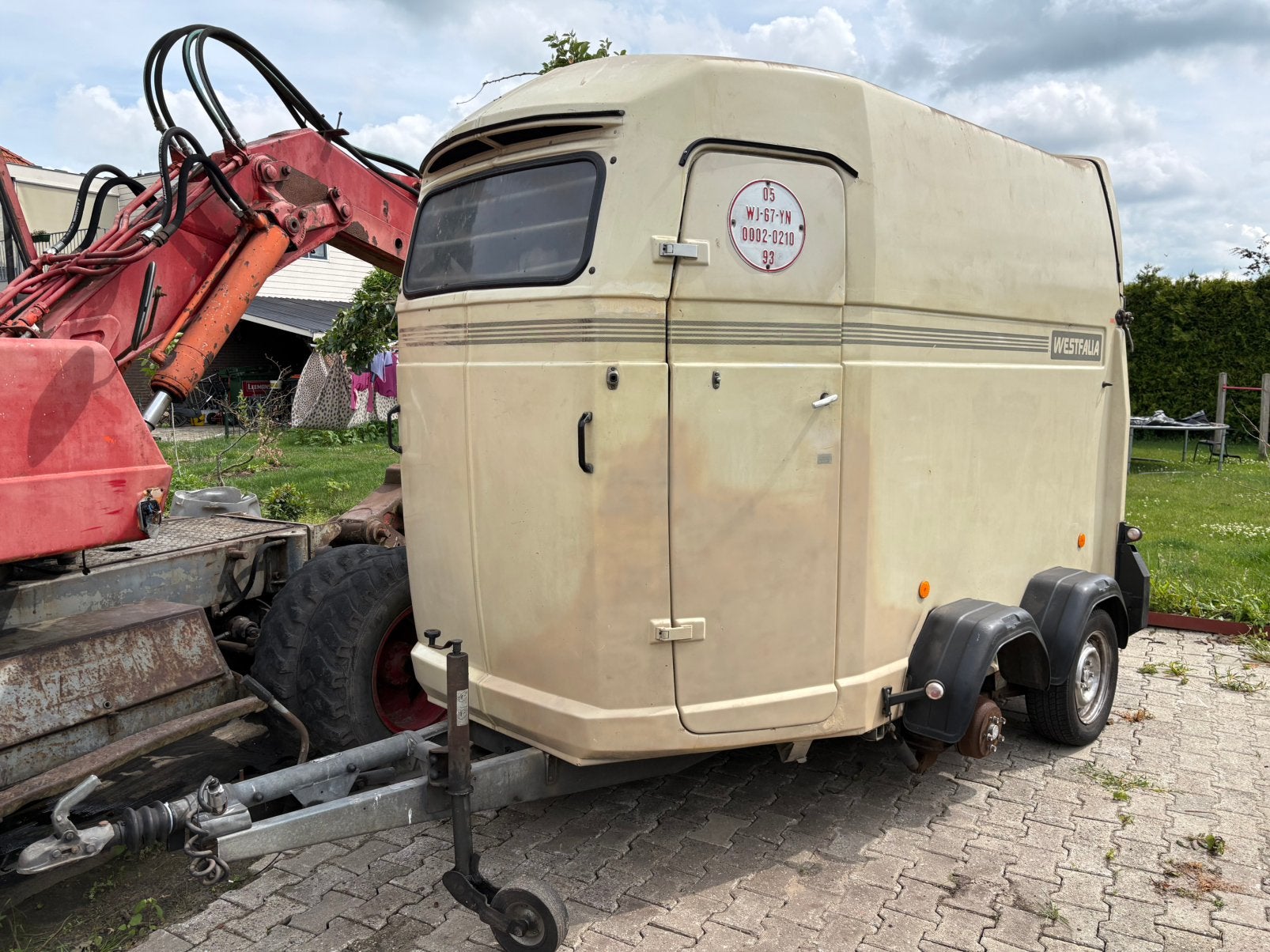 Westfalia 2 paards trailer dichte aanhanger polyester, Ophalen, Gebruikt, Westfalia, B
