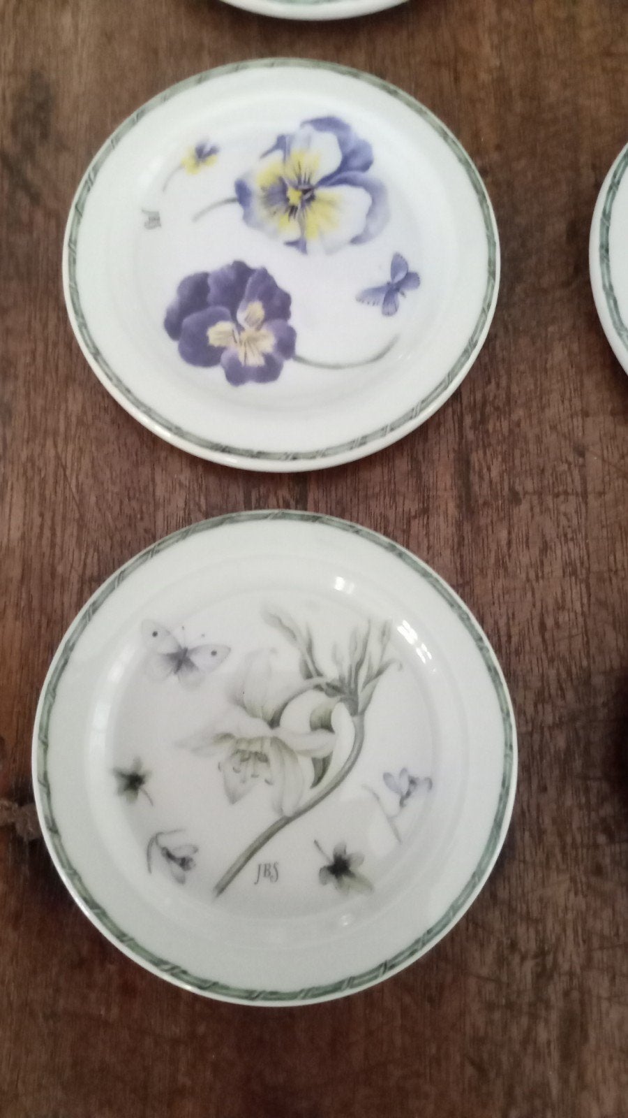 servies janneke brinkman petit-four / theetips  9x, Ophalen of Verzenden