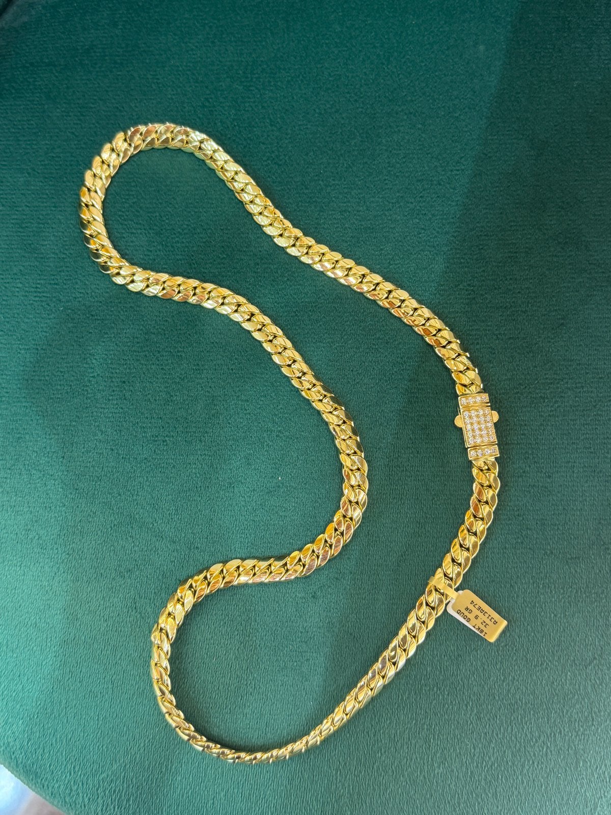 18KT Goud - 32.9 Gram - Ketting - CUBAN, Ophalen, Nieuw, Goud