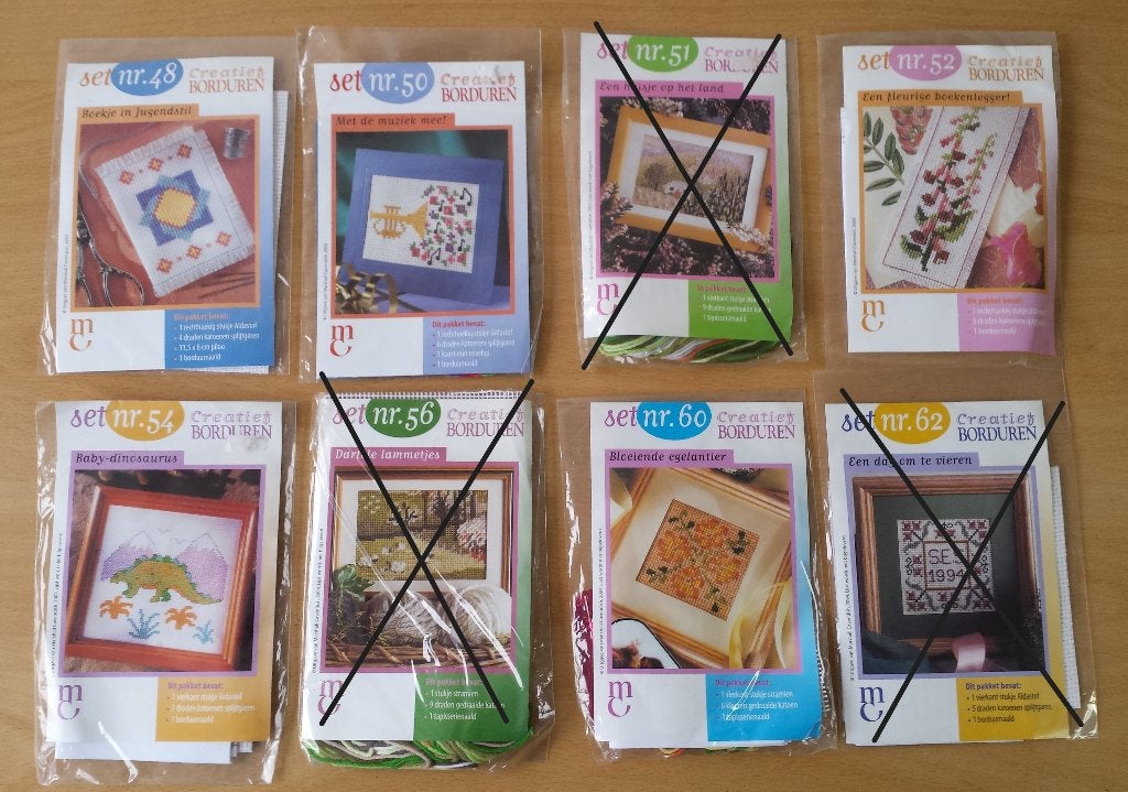 5 x Creatief Borduren Pakketjes - lot 3, Ophalen of Verzenden, Zo goed als nieuw, Nvt, Handborduren