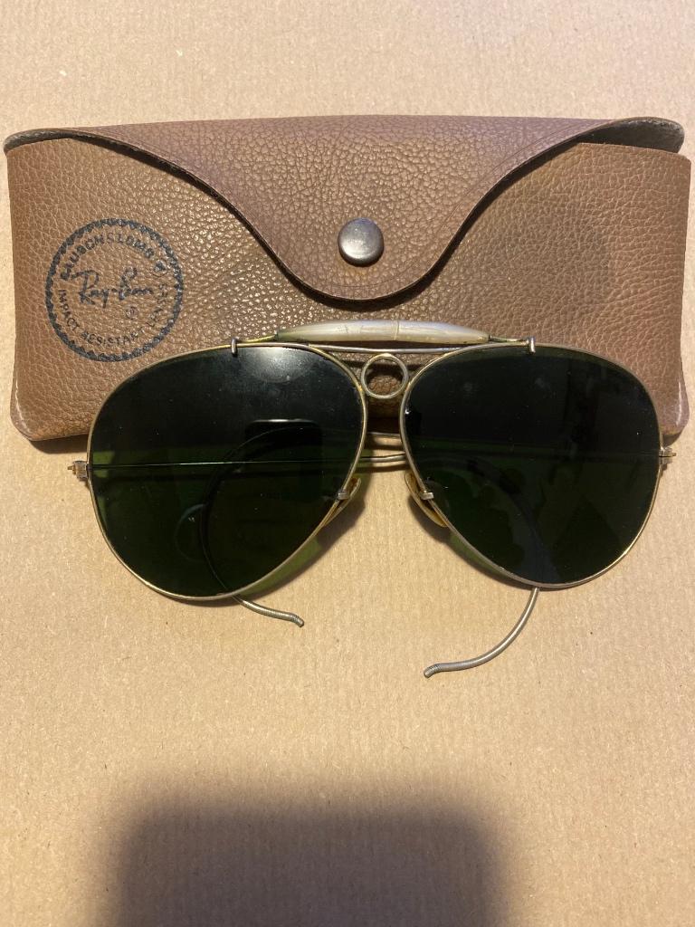 Vintage Ray Ban Pilot zonnebril USA 80, Sieraden, Tassen en Uiterlijk, Zonnebrillen en Brillen | Heren, Zonnebril, Bruin, Ophalen of Verzenden
