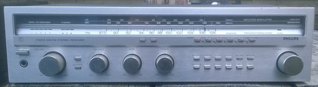 Receiver 2x 55 Watt, Philips TA-5213, Audio, Tv en Foto, Gebruikt, Ophalen of Verzenden, Nb, Nb