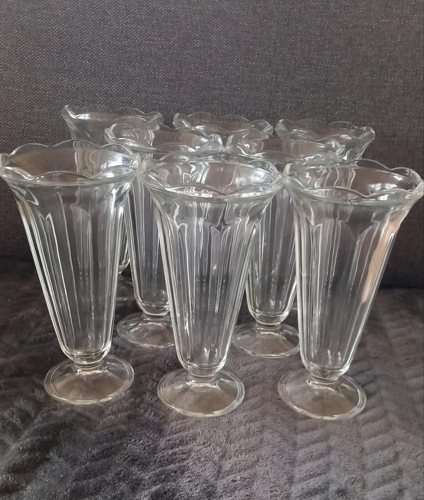 Mooie set Sorbetglazen Fidenza model Jerba "60  uit Italië, Ophalen of Verzenden