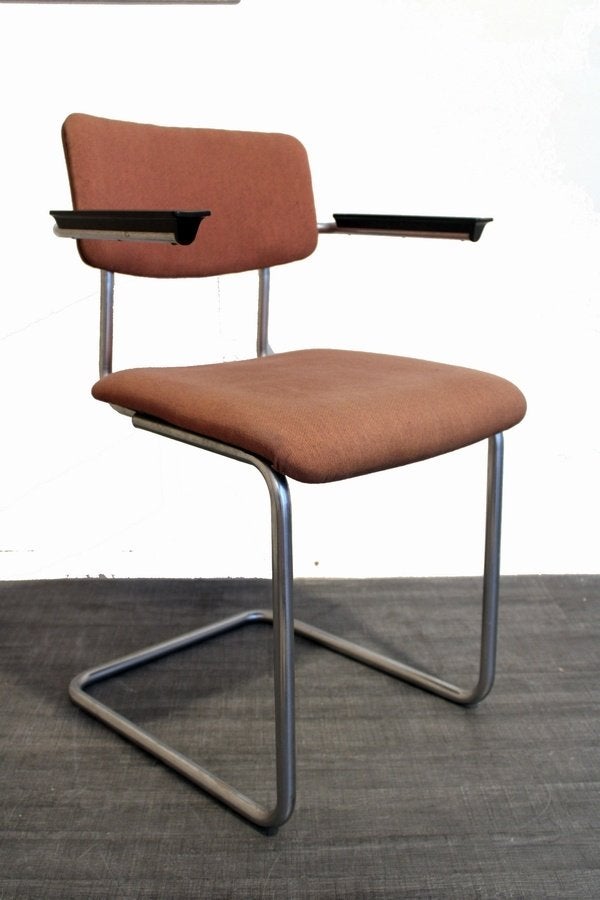 Gispen 1235 zwevende design buisframe stoel jaren 60 70, Huis en Inrichting, Ophalen, -, -, INDUSTRIEEL MID CENTURY VINTAGE DESIGN