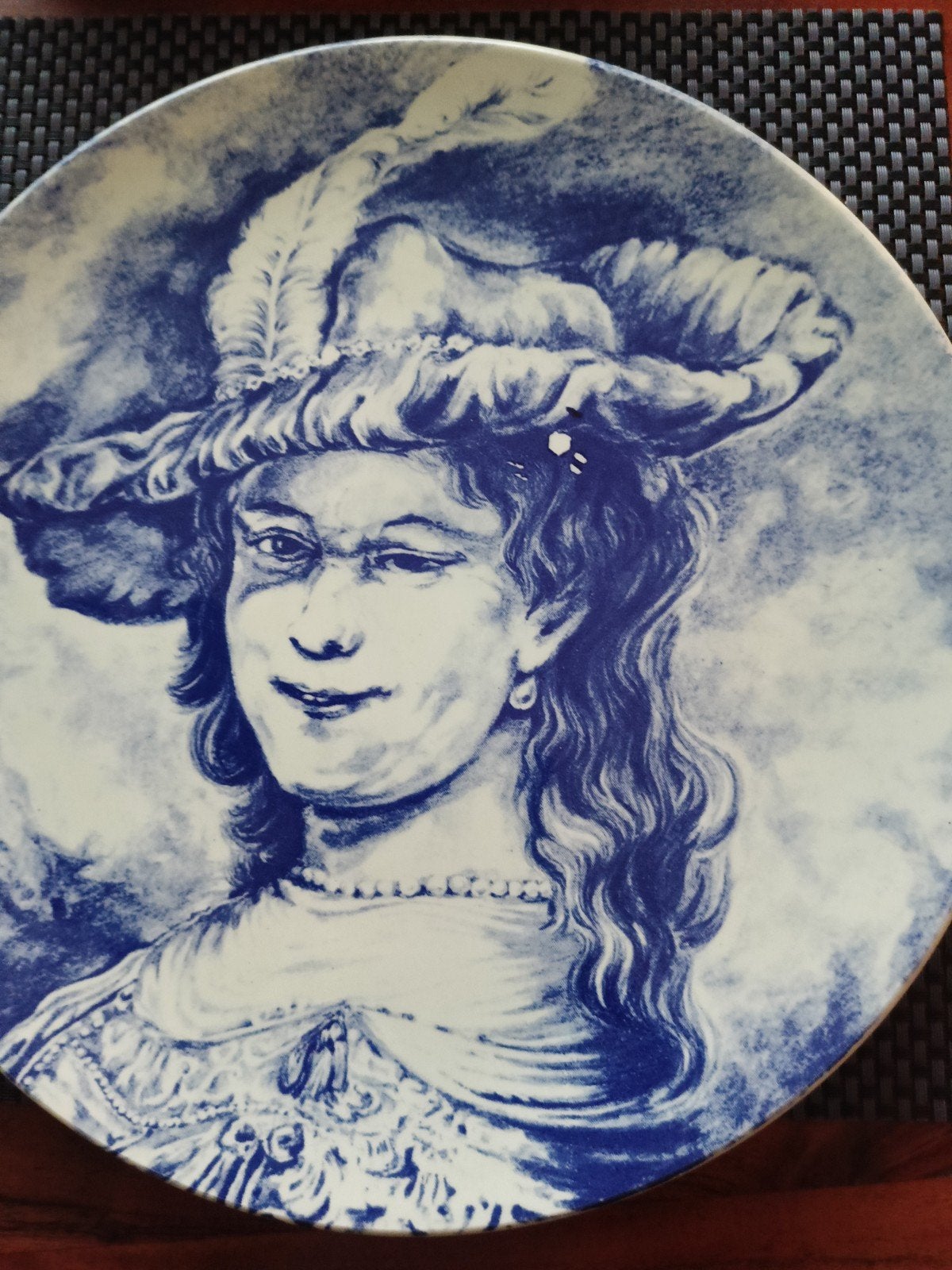 Boch La Louvière Delft wandbord met Frans Hals portret, Ophalen of Verzenden