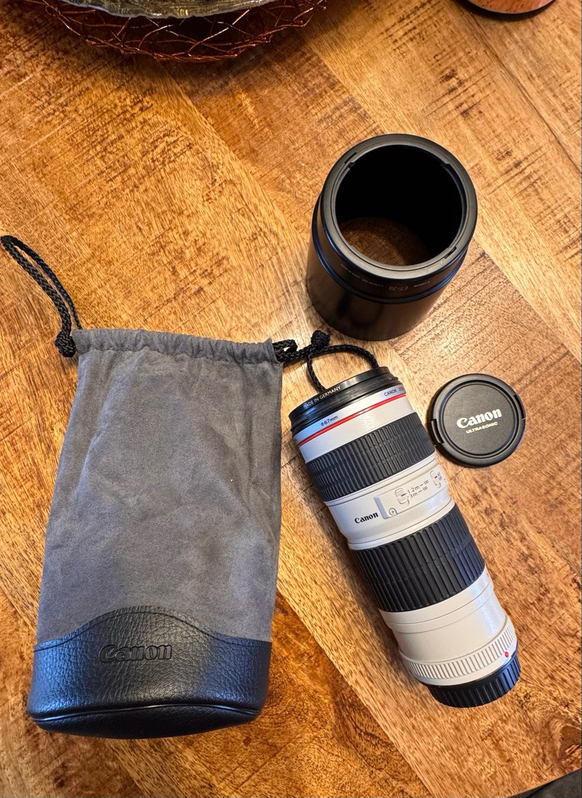 Canon EF 70-200mm f/4 L USM Telelens met accessoires, Canon, Autofocus, Zo goed als nieuw, Canon EF
