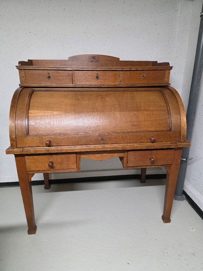 Klassieke Houten Secretaire | Gerestaureerd & In de Was, Huis en Inrichting, Ophalen, Gebruikt, Art Nouveau