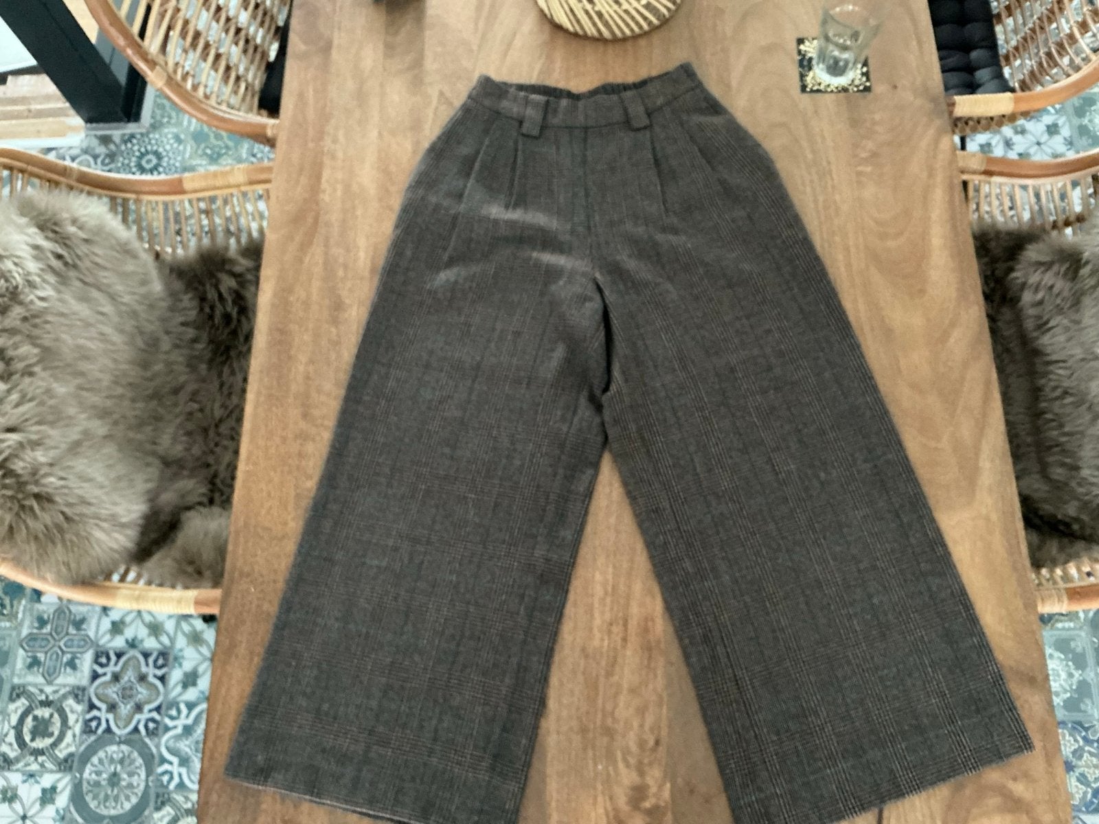 Essentiel Antwerp geruite broek maat 34, Kleding | Dames, Bruin, Ophalen of Verzenden, Zo goed als nieuw, Maat 34 (XS) of kleiner