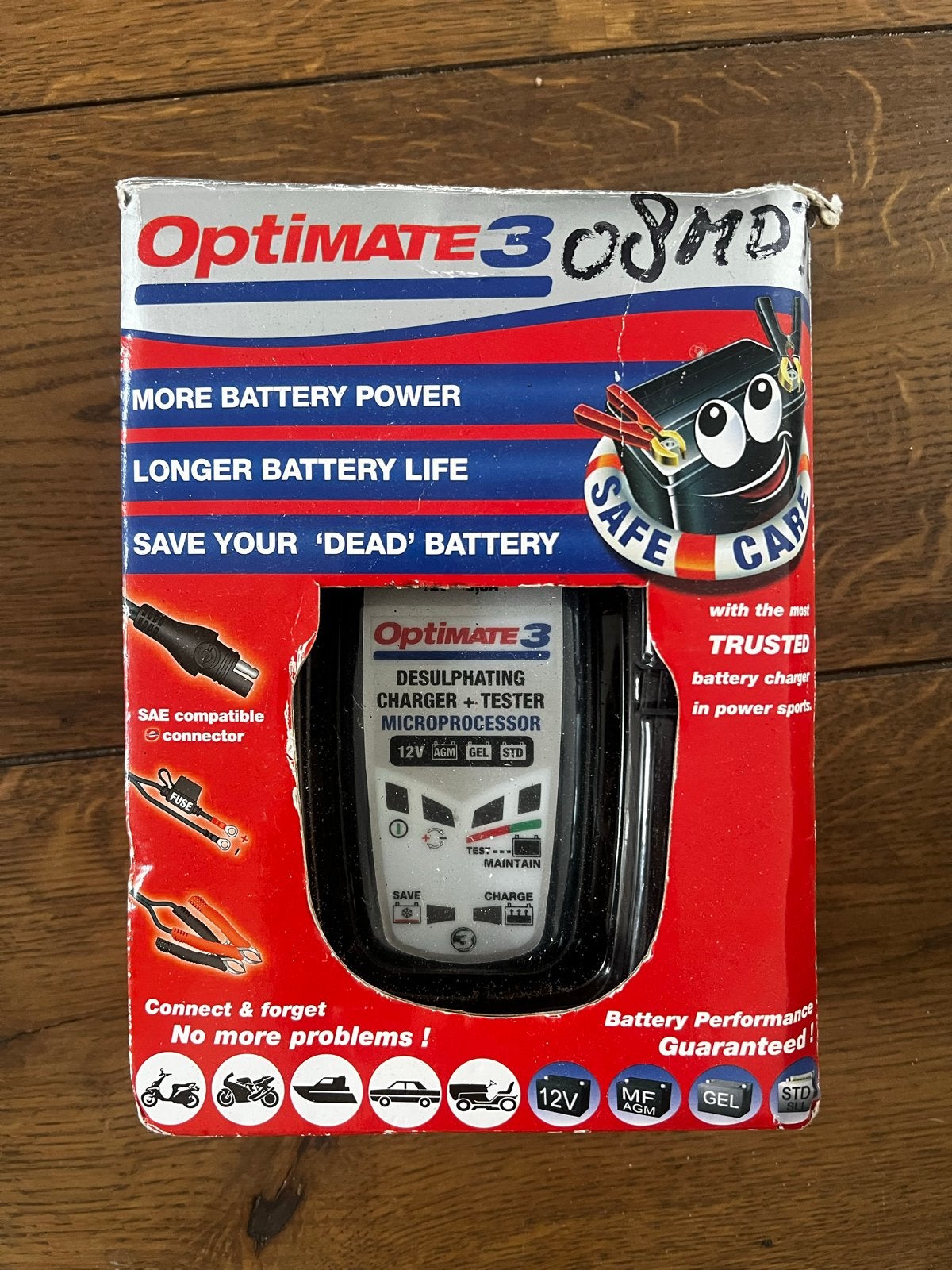 Optimate 3 O8MD Acculader en Tester, Ophalen, Gebruikt, Universele onderdelen