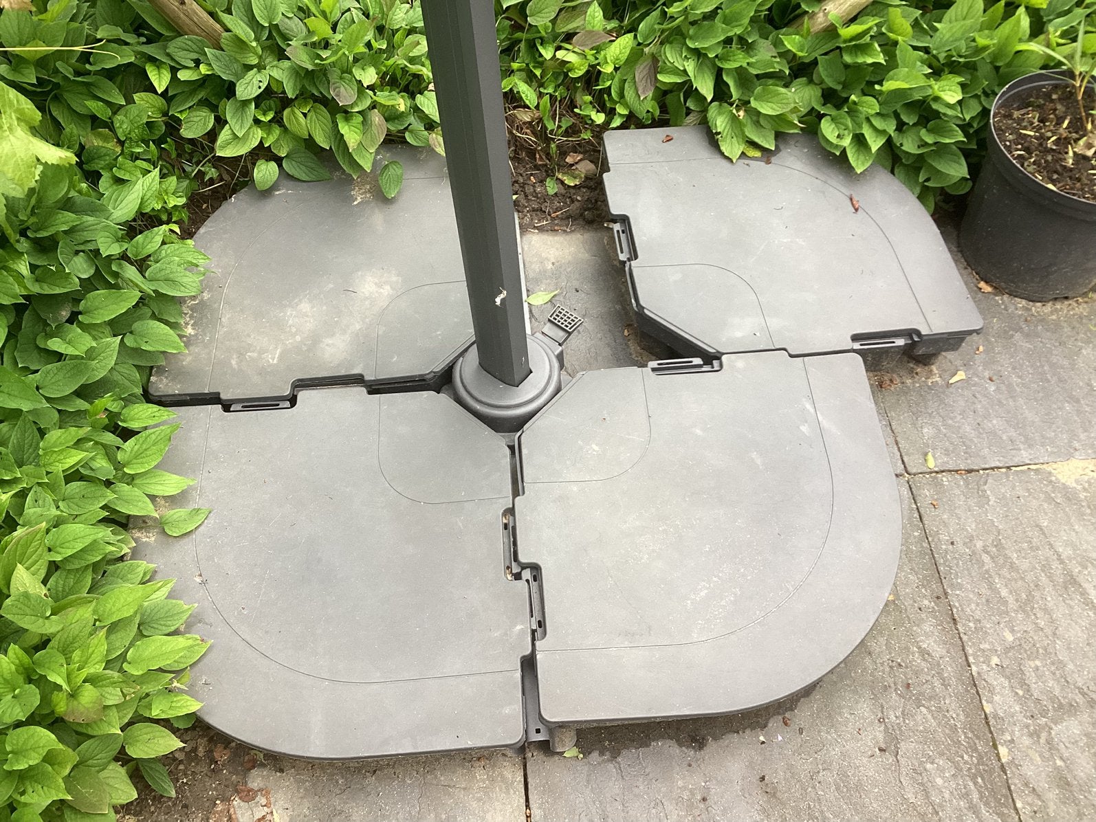 4 parasolvoet verzwaarders (platen), Ophalen, Gebruikt, Overige typen