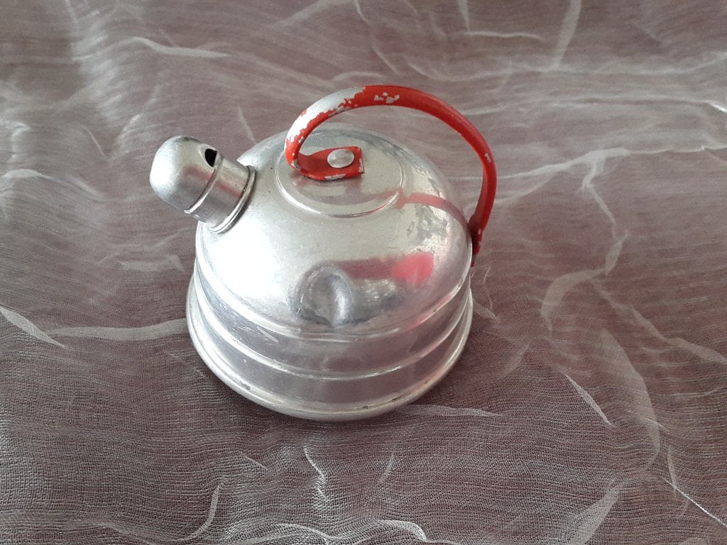aluminium fluitketel, emmers en losse deksel, jaren '50, Verzenden